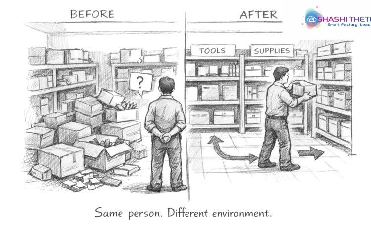  The store was completely reorganised within a few days, without a single instruction being given!